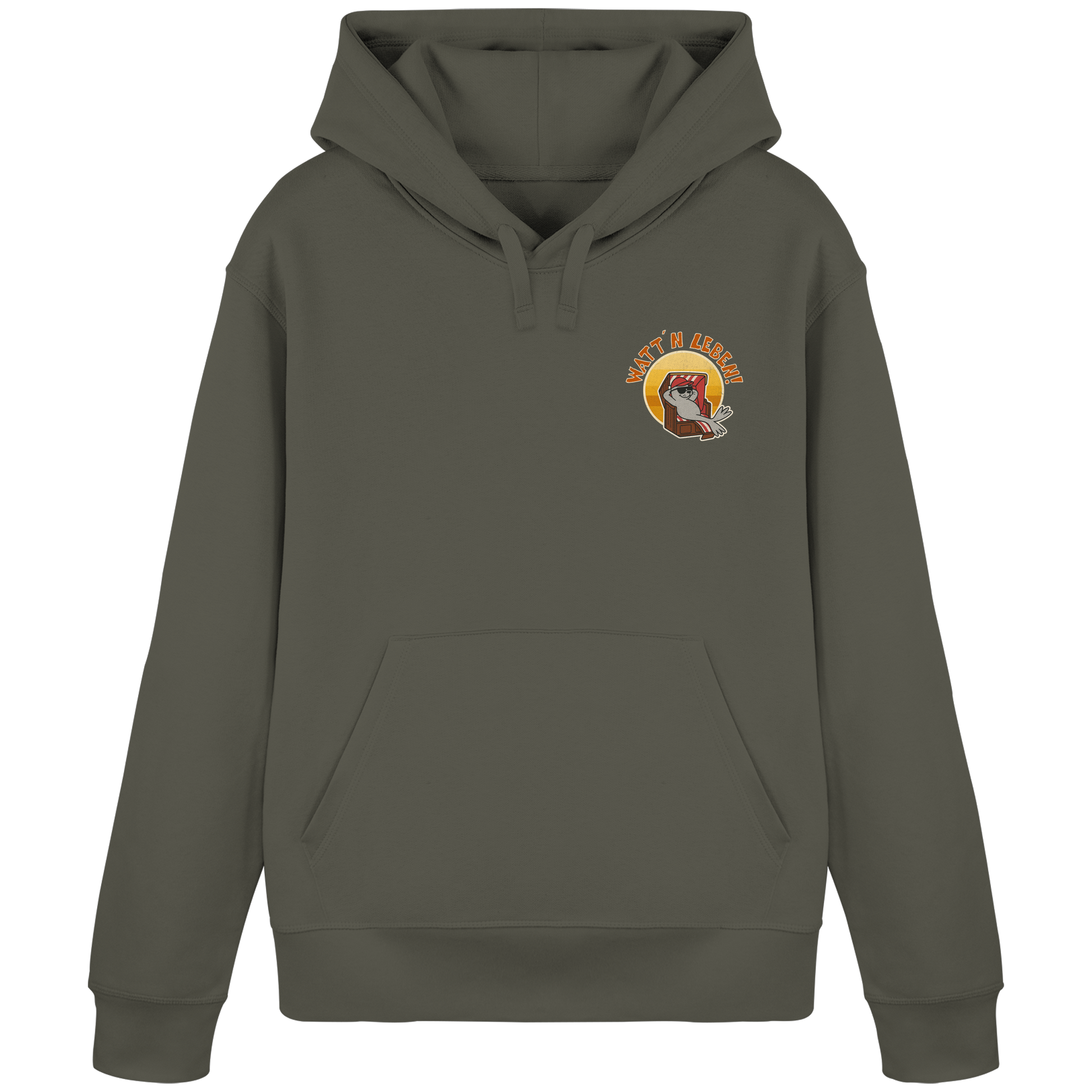 Watt´n Leben! Retro-Design Chill-Robbe im Strandkorb - Organic Basic Hoodie