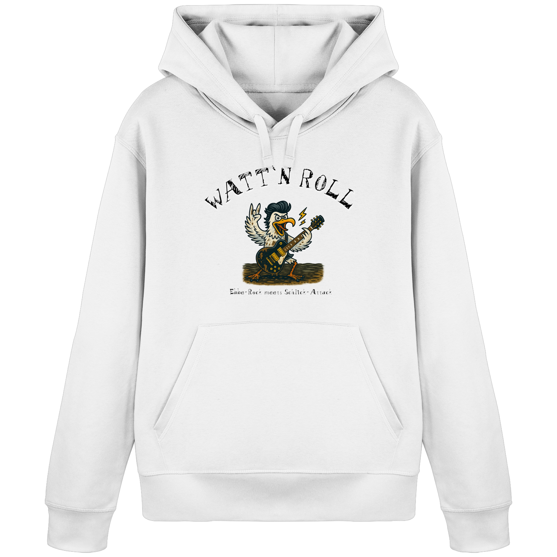 Watt`n Roll, Ebbe-Rock meets Schlick-Attack - Organic Basic Hoodie