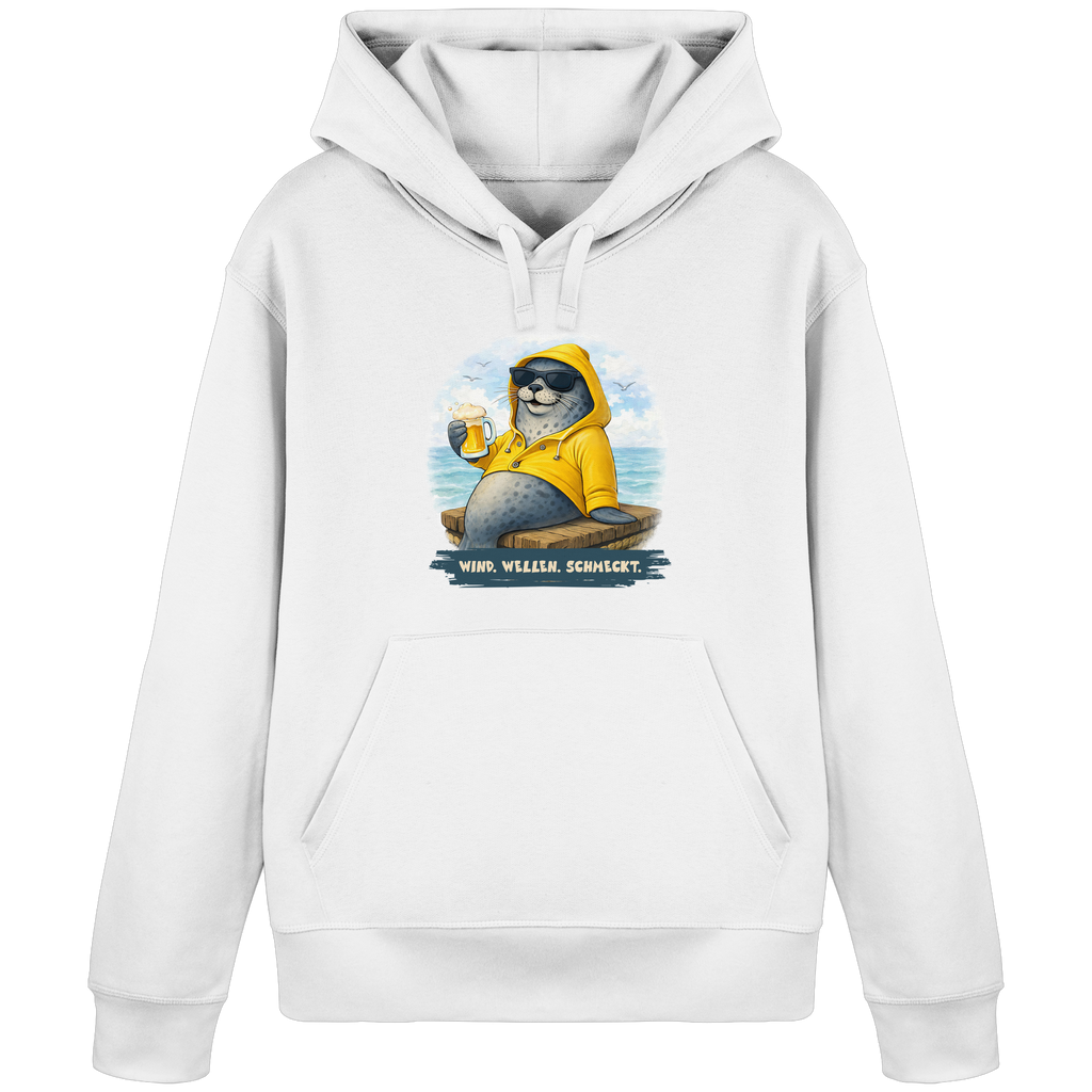 Robbe chillig mit Bier - Organic Basic Hoodie
