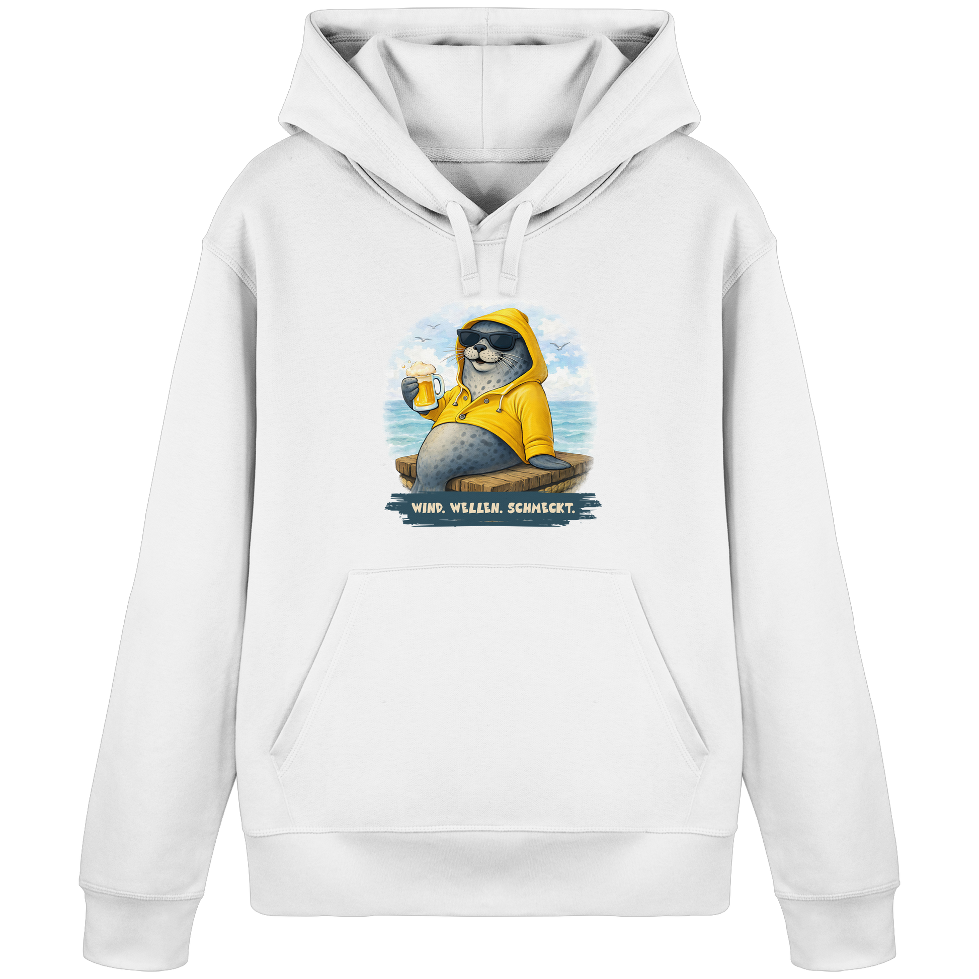 Robbe chillig mit Bier - Organic Basic Hoodie