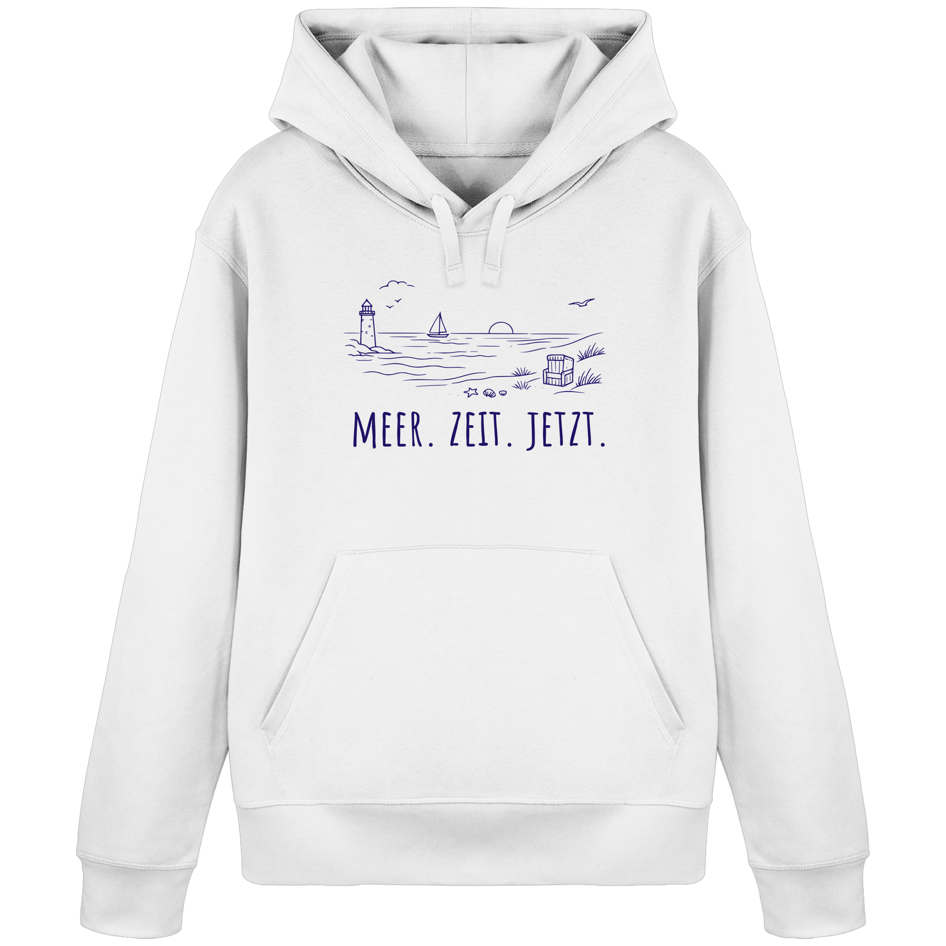 MEER. ZEIT. JETZT. - Organic Basic Hoodie