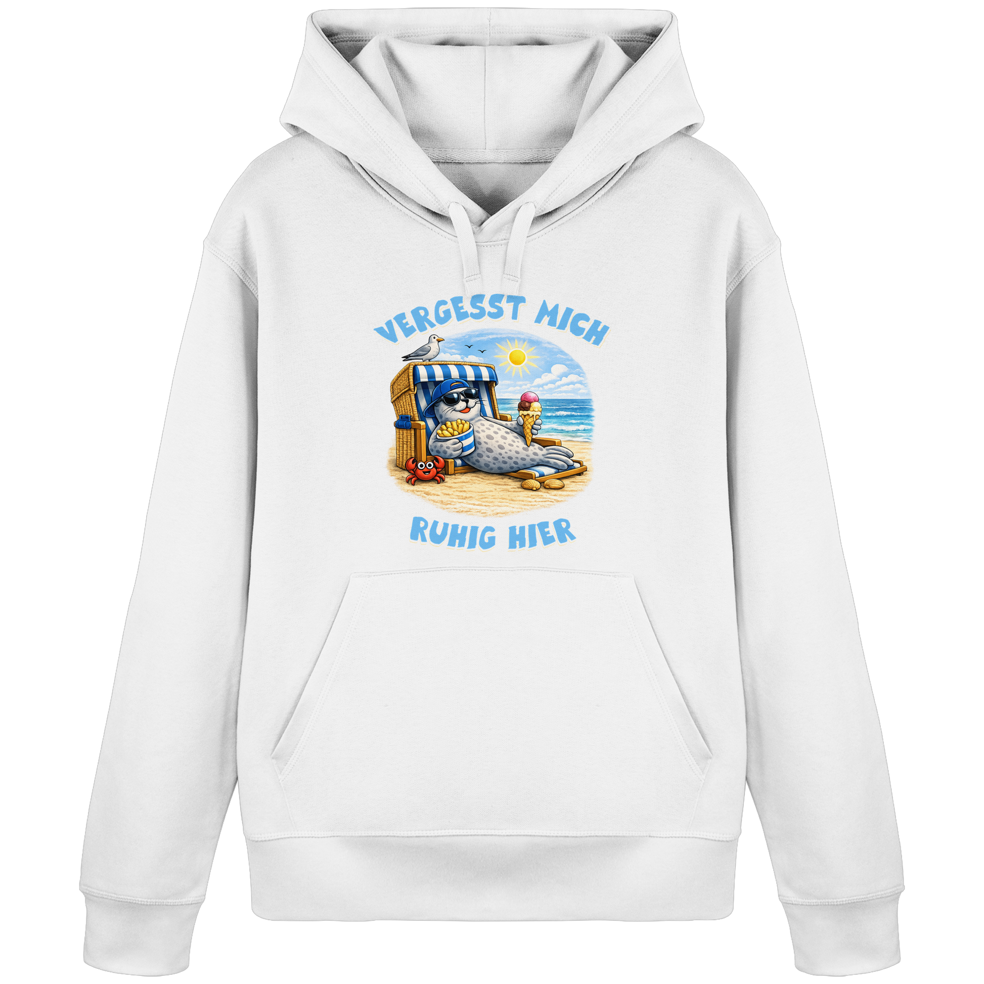 Vergesst mich ruhig hier - Nordsee-Comicdesign - Organic Basic Hoodie