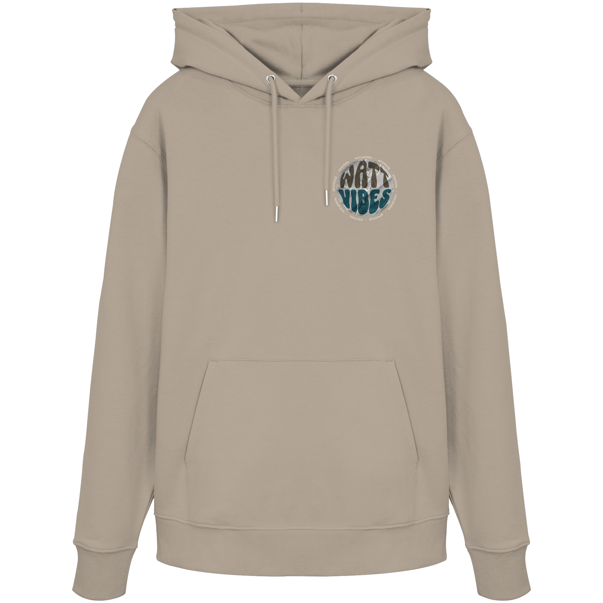 Watt Vibes, dreckig, ehrlich, nordisch - Organic Hoodie