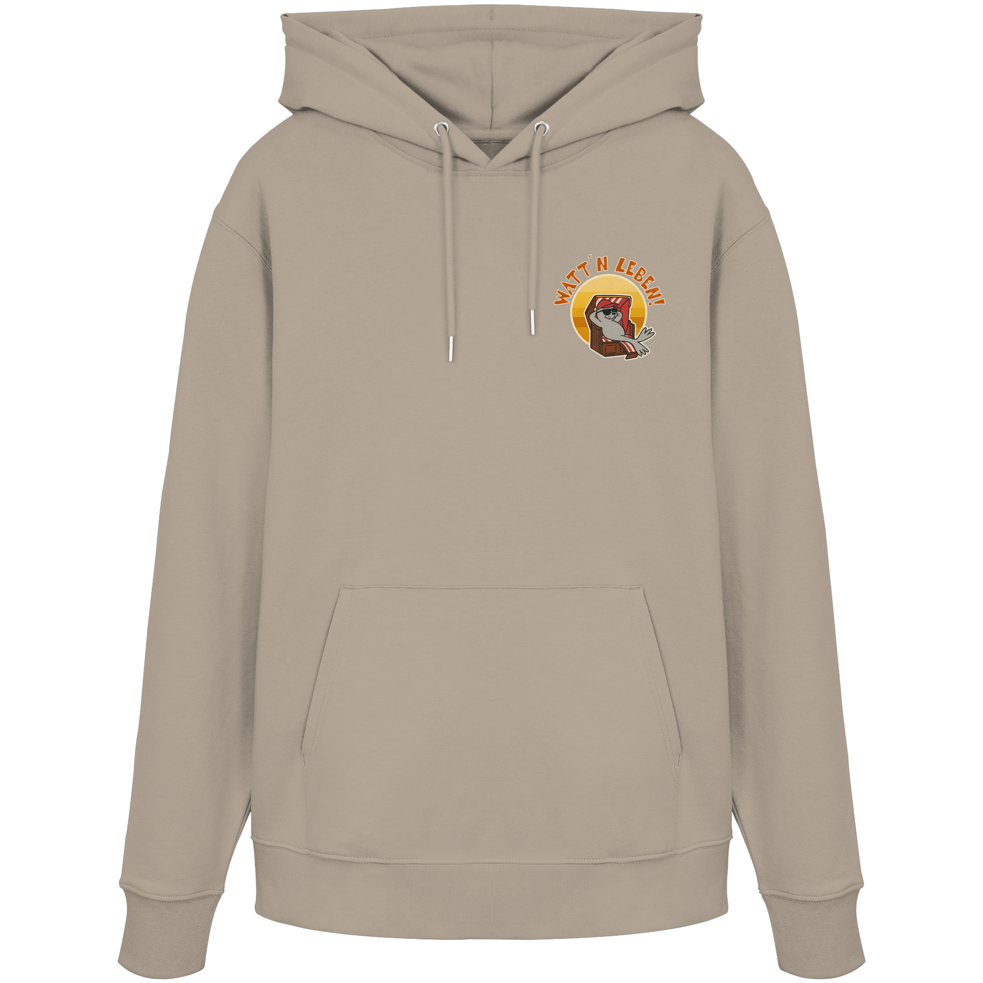 Watt´n Leben! Retro-Design Chill-Robbe im Strandkorb - Organic Hoodie