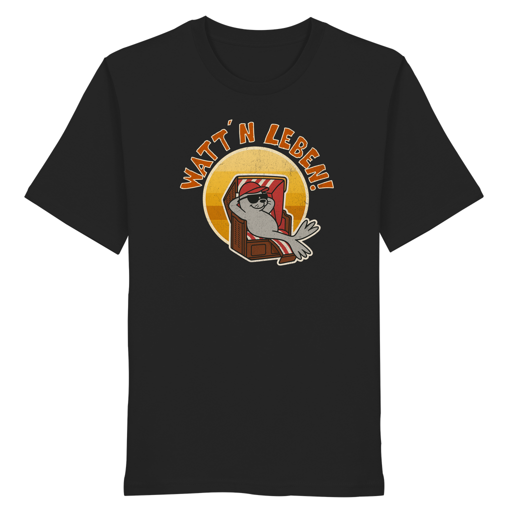 Watt´n Leben! Retro-Design Chill-Robbe im Strandkorb - Organic Shirt