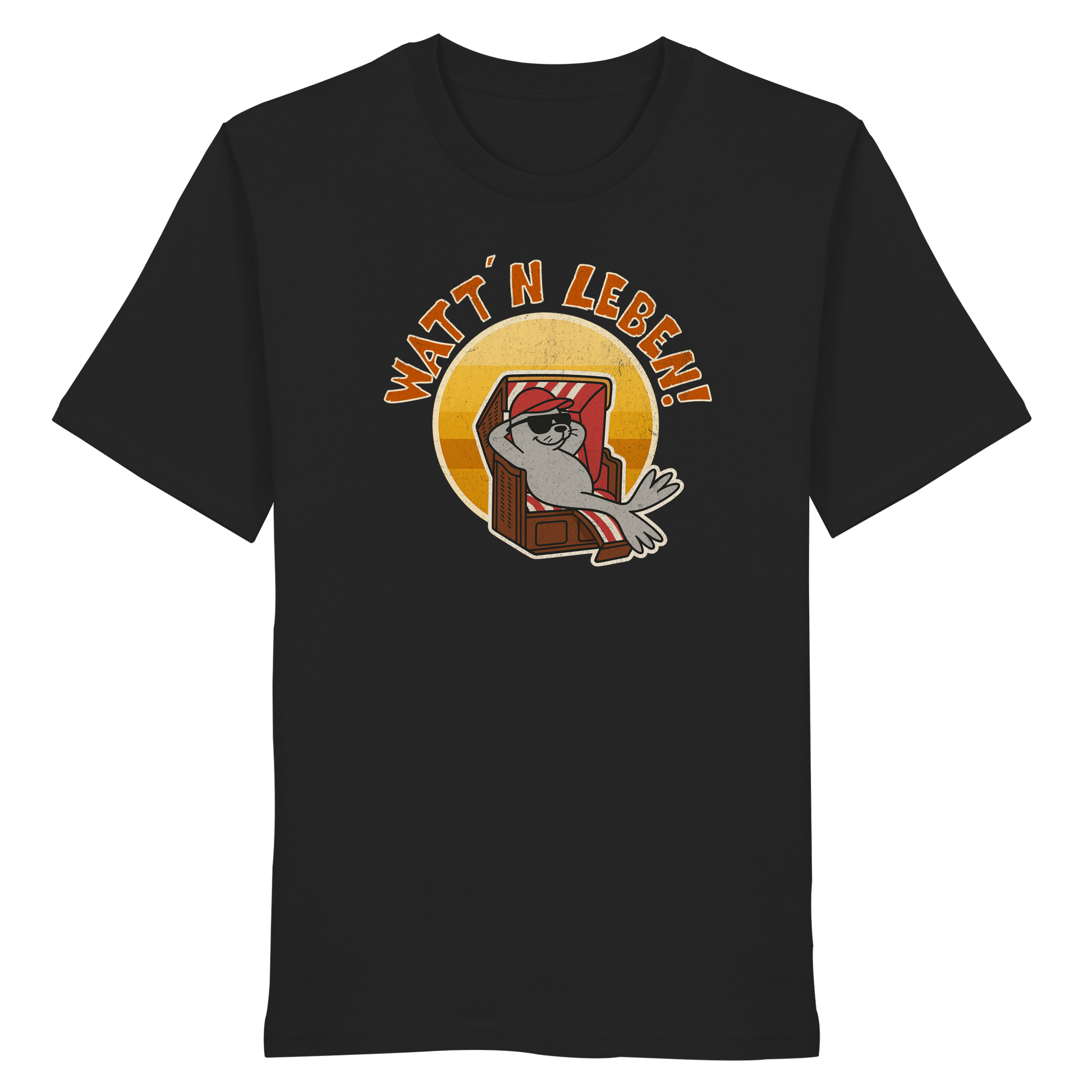 Watt´n Leben! Retro-Design Chill-Robbe im Strandkorb - Organic Shirt