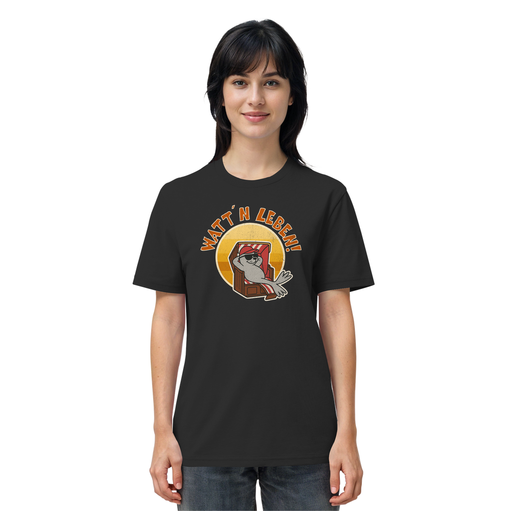 Watt´n Leben! Retro-Design Chill-Robbe im Strandkorb - Organic Shirt