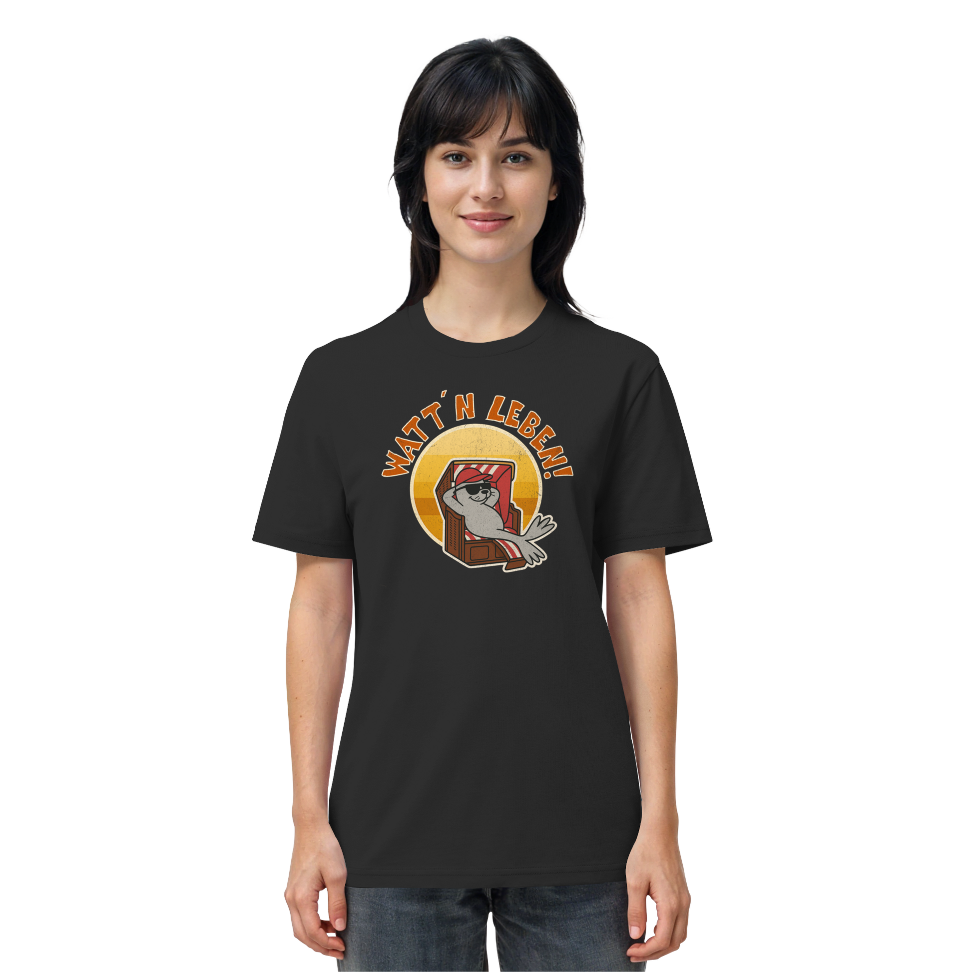 Watt´n Leben! Retro-Design Chill-Robbe im Strandkorb - Organic Shirt