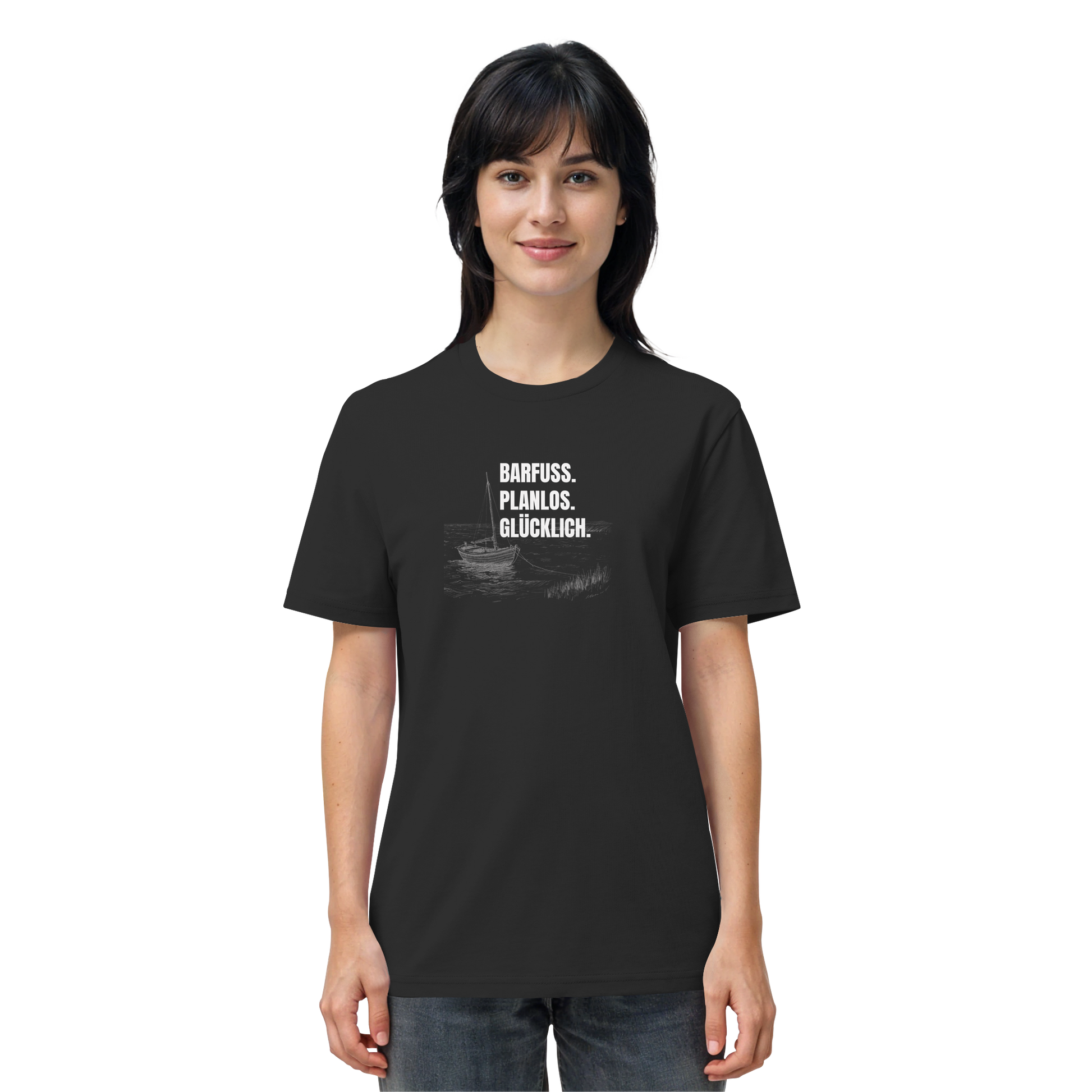Barfuss. Planlos. Glücklich. - Organic Shirt