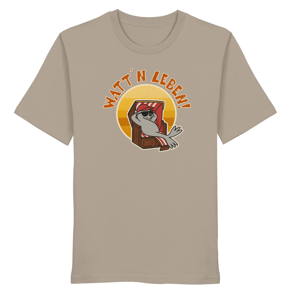 Watt´n Leben! Retro-Design Chill-Robbe im Strandkorb - Organic Shirt