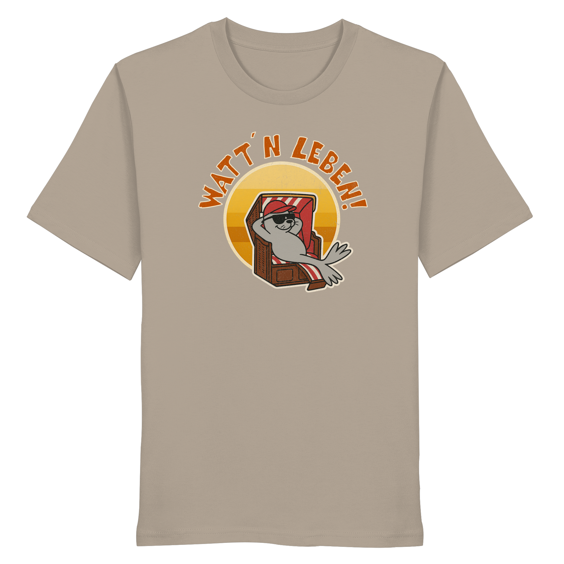 Watt´n Leben! Retro-Design Chill-Robbe im Strandkorb - Organic Shirt