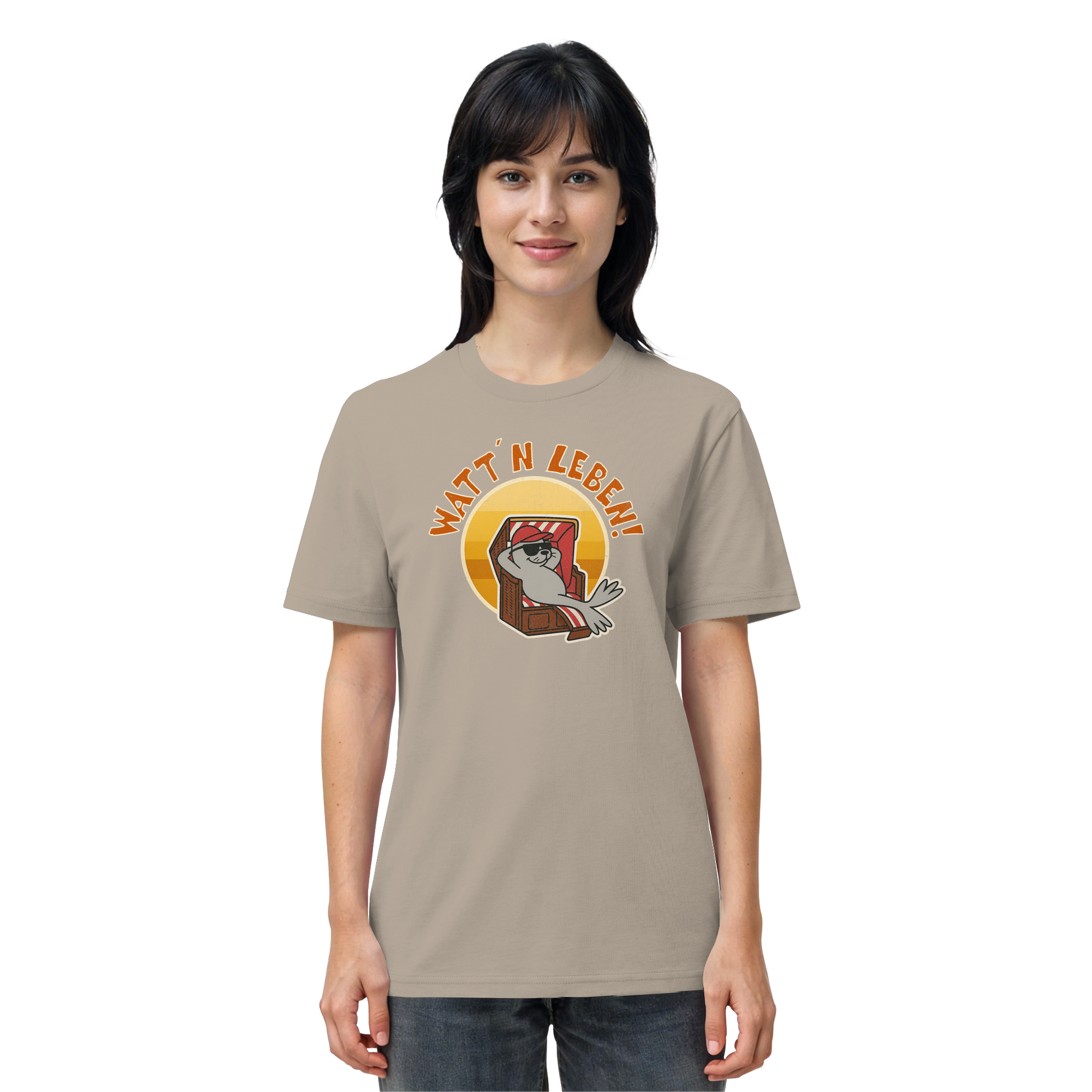 Watt´n Leben! Retro-Design Chill-Robbe im Strandkorb - Organic Shirt