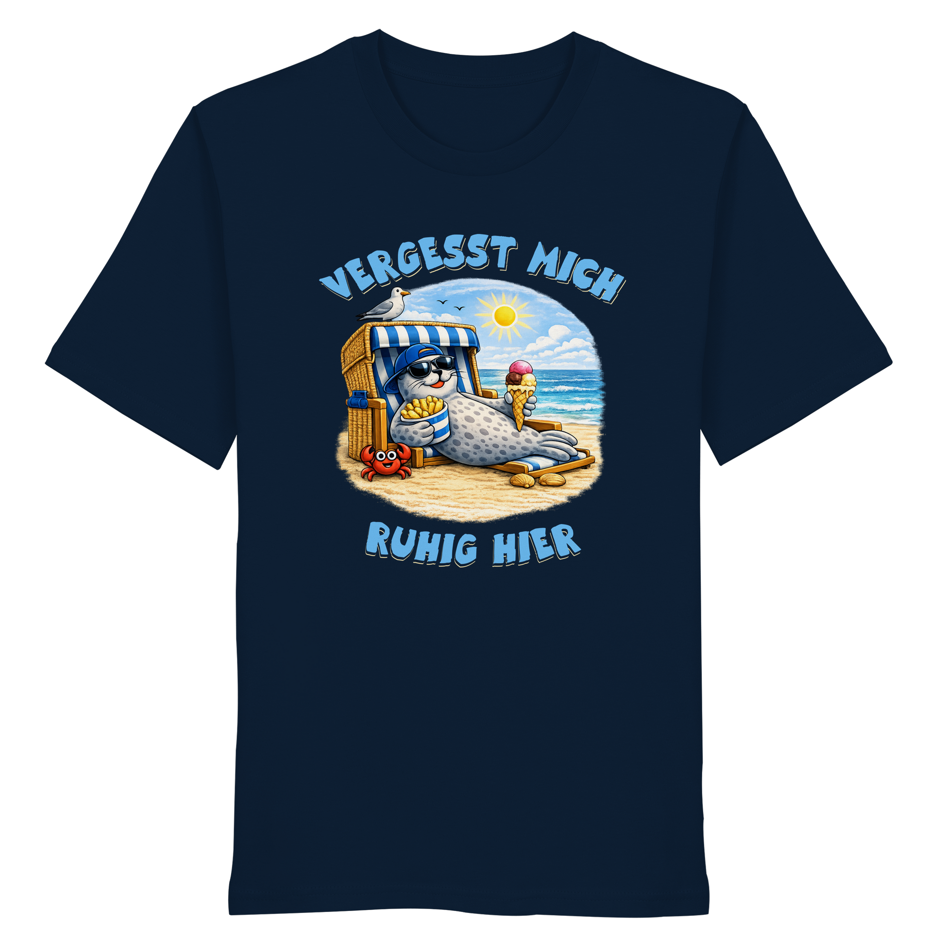Vergesst mich ruhig hier - Nordsee-Comicdesign - Organic Shirt