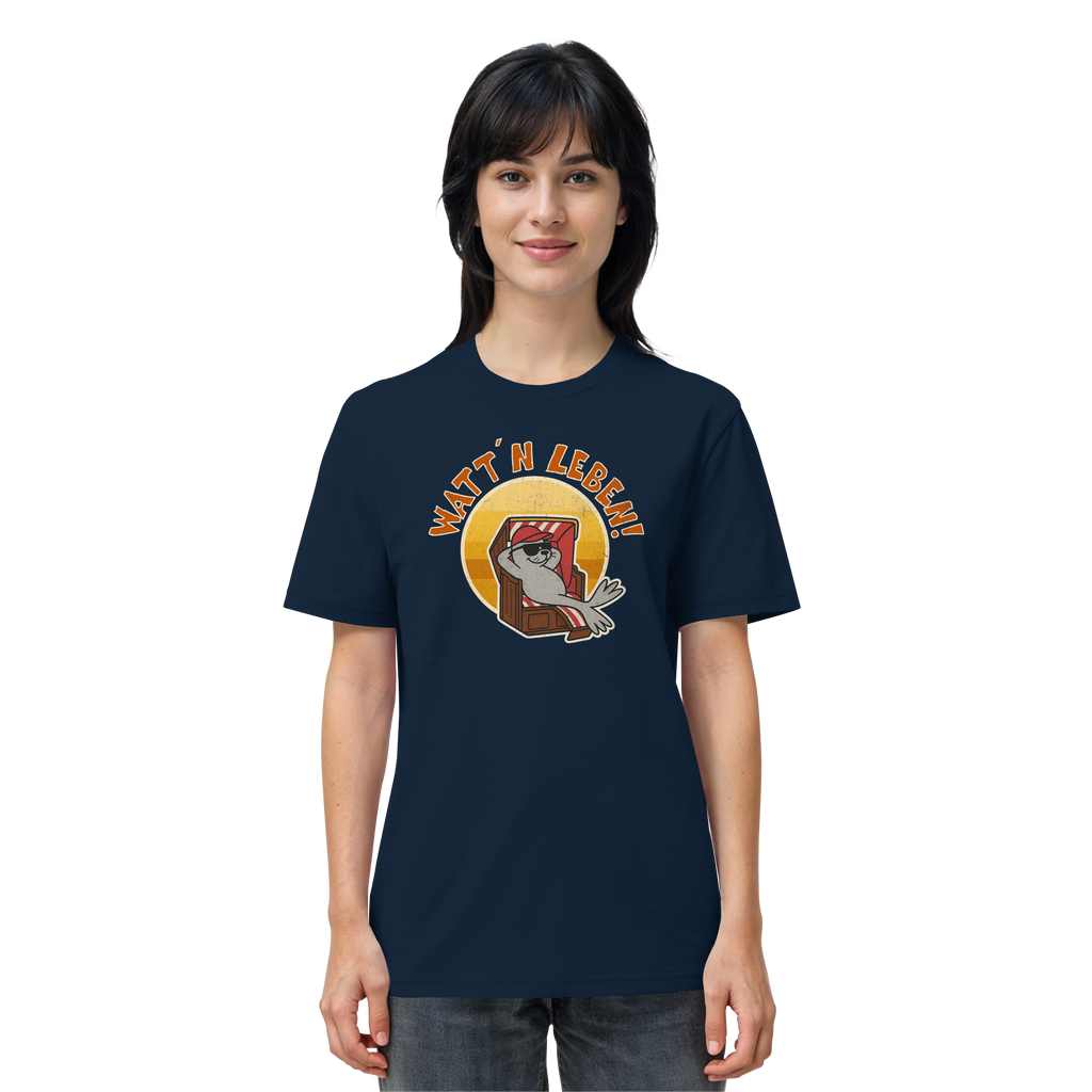 Watt´n Leben! Retro-Design Chill-Robbe im Strandkorb - Organic Shirt