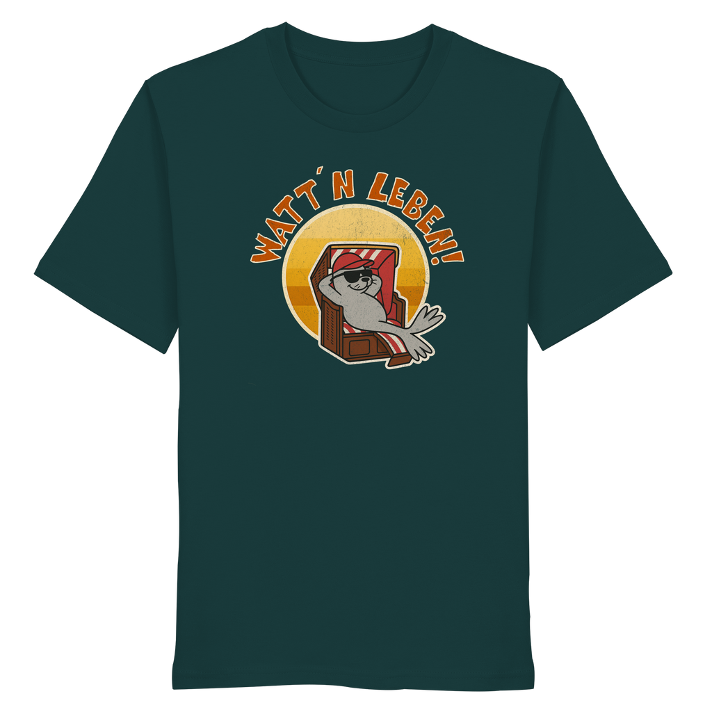 Watt´n Leben! Retro-Design Chill-Robbe im Strandkorb - Organic Shirt