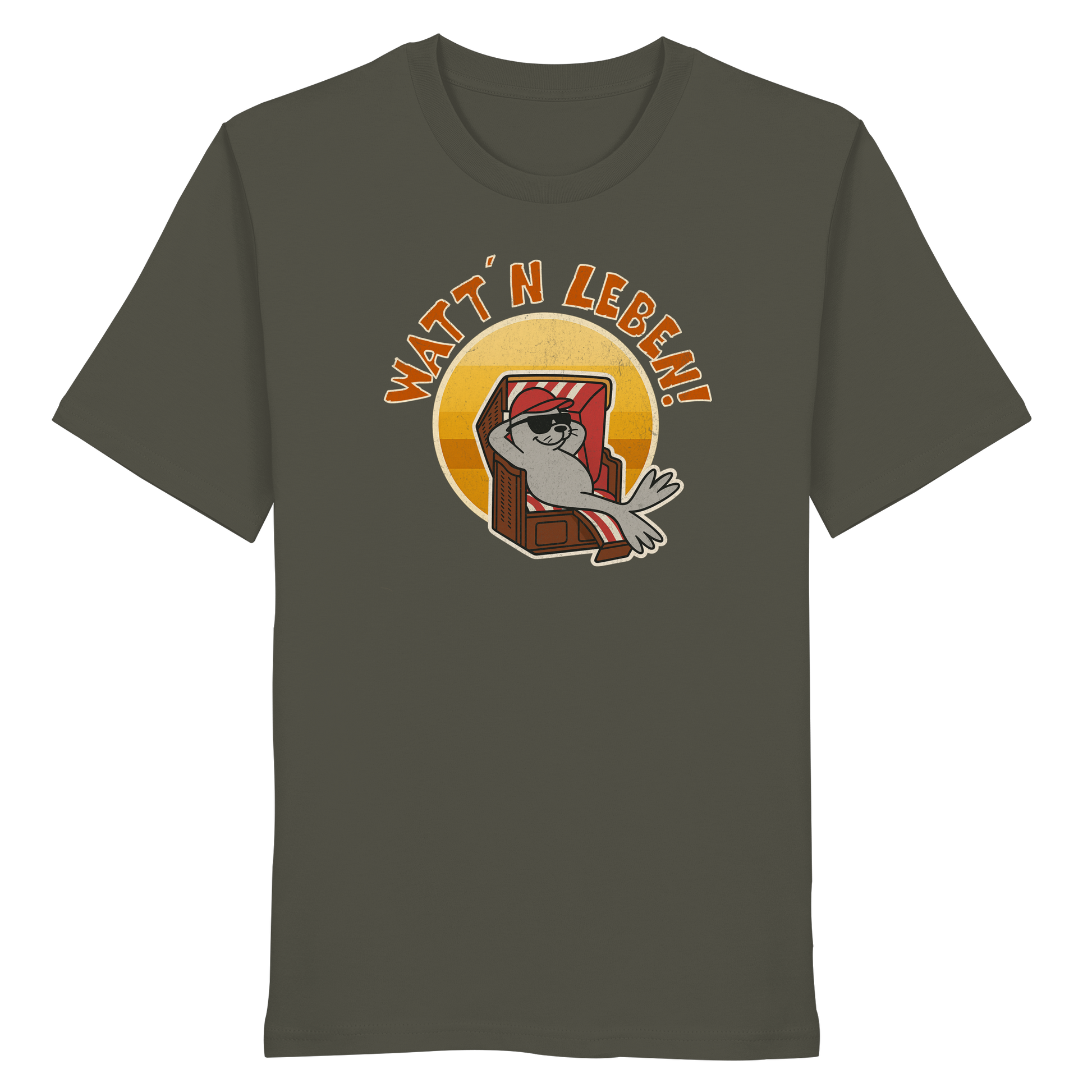 Watt´n Leben! Retro-Design Chill-Robbe im Strandkorb - Organic Shirt