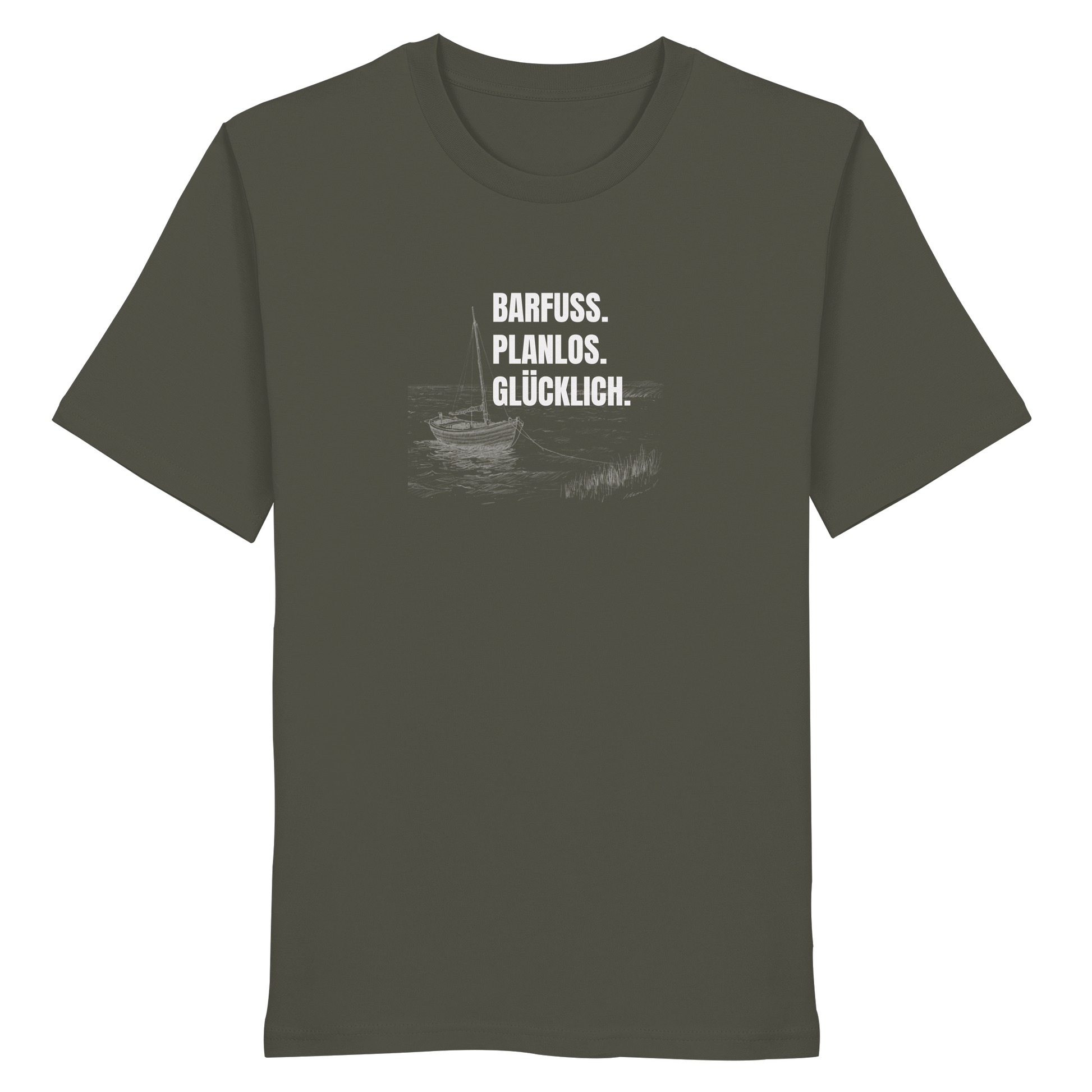Barfuss. Planlos. Glücklich. - Organic Shirt