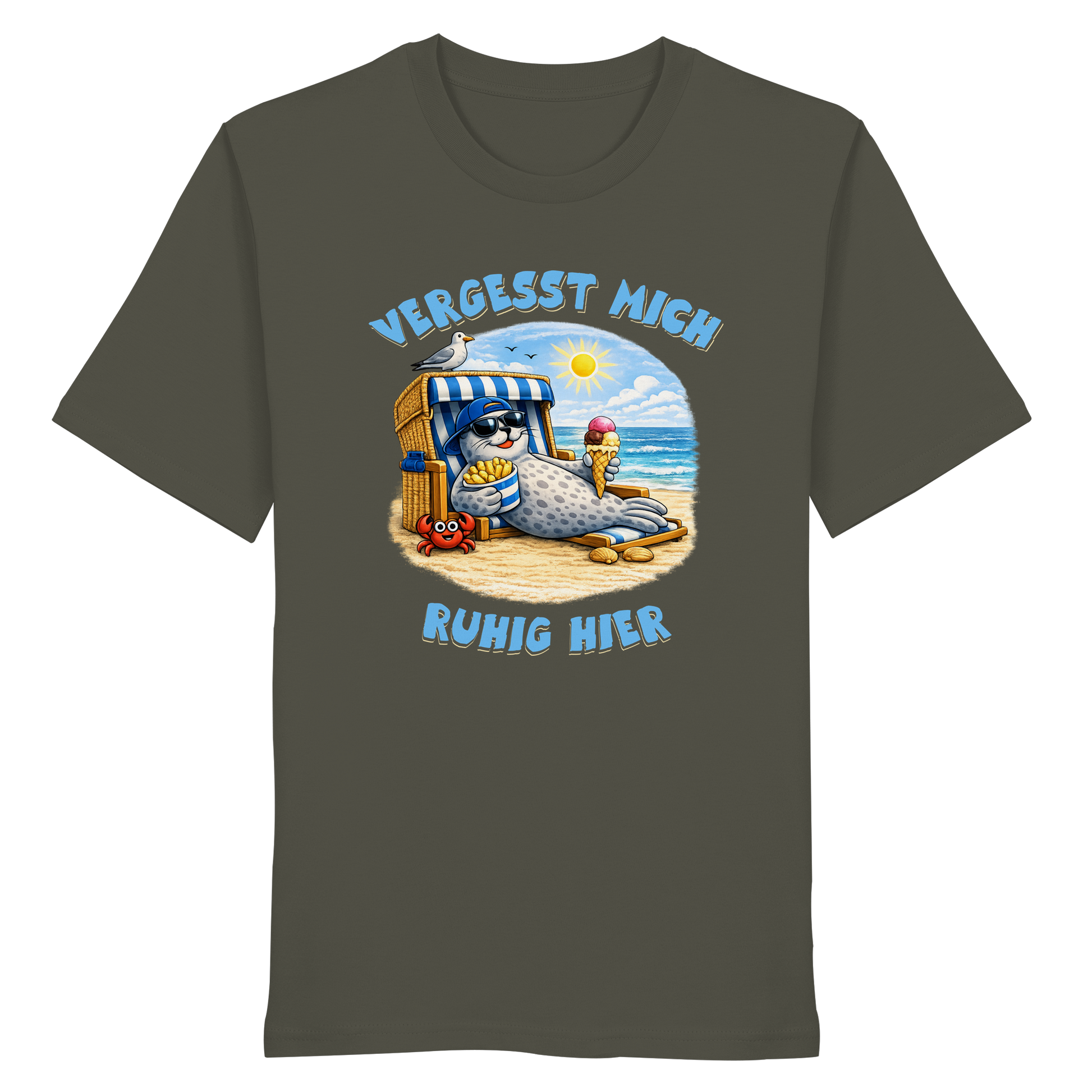 Vergesst mich ruhig hier - Nordsee-Comicdesign - Organic Shirt