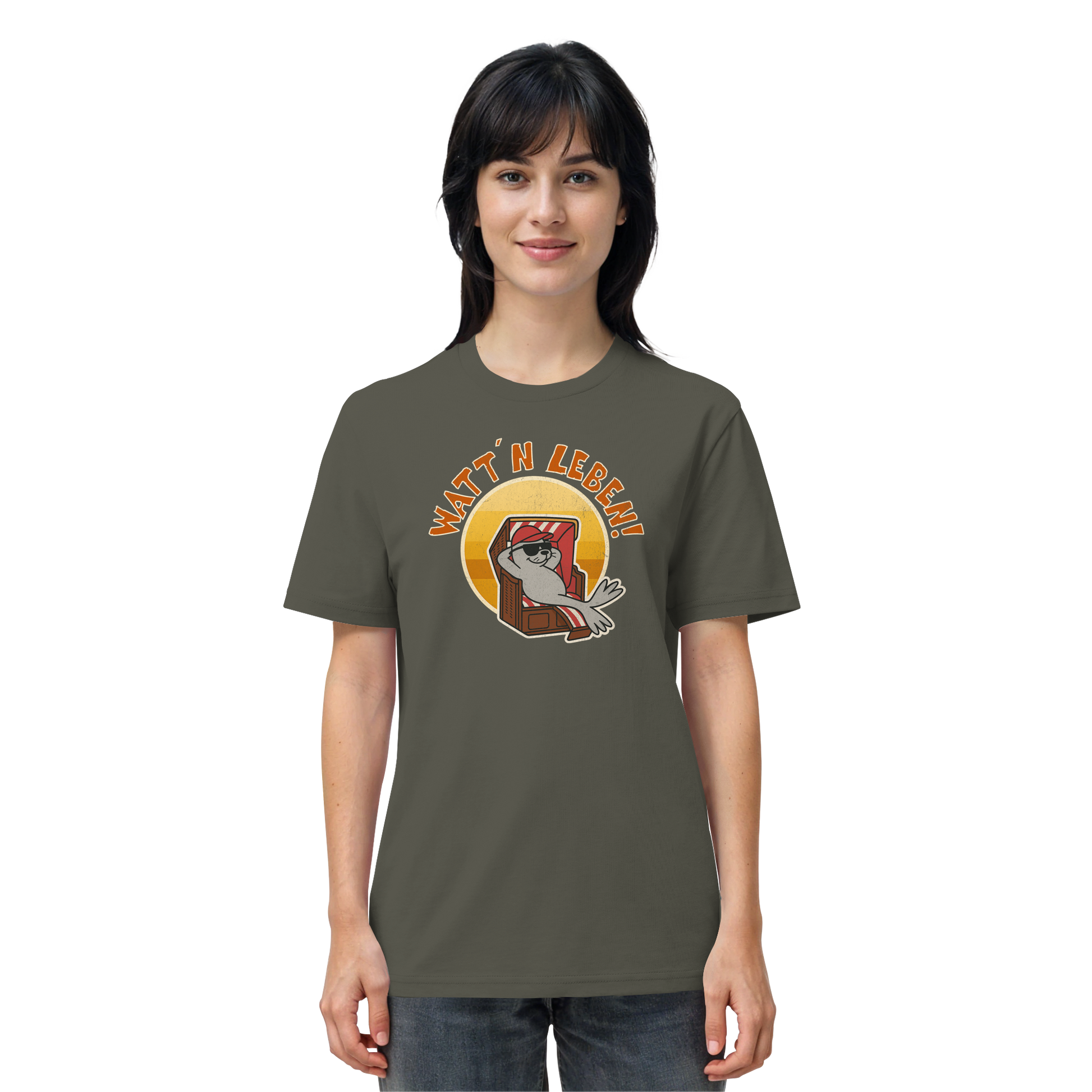 Watt´n Leben! Retro-Design Chill-Robbe im Strandkorb - Organic Shirt