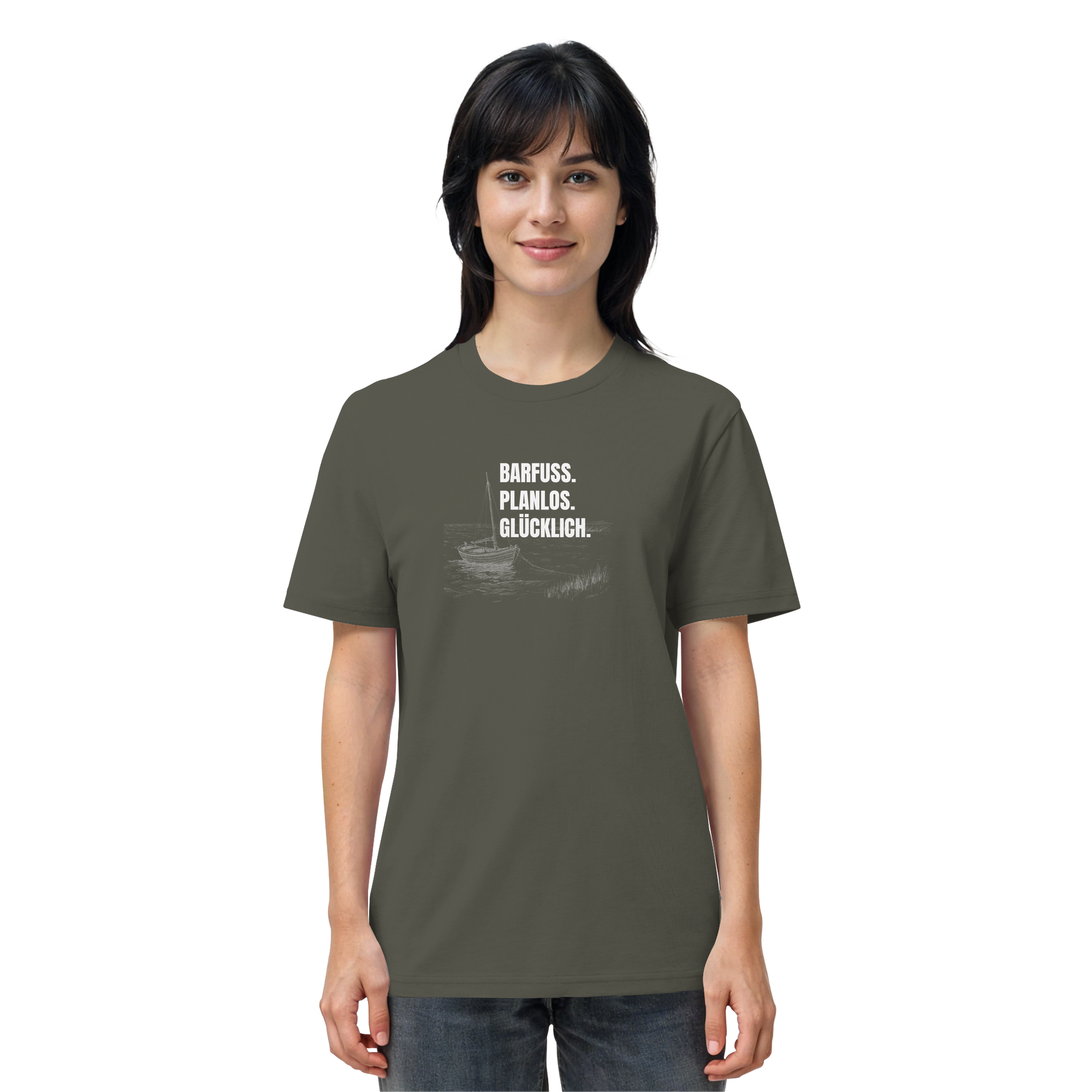 Barfuss. Planlos. Glücklich. - Organic Shirt