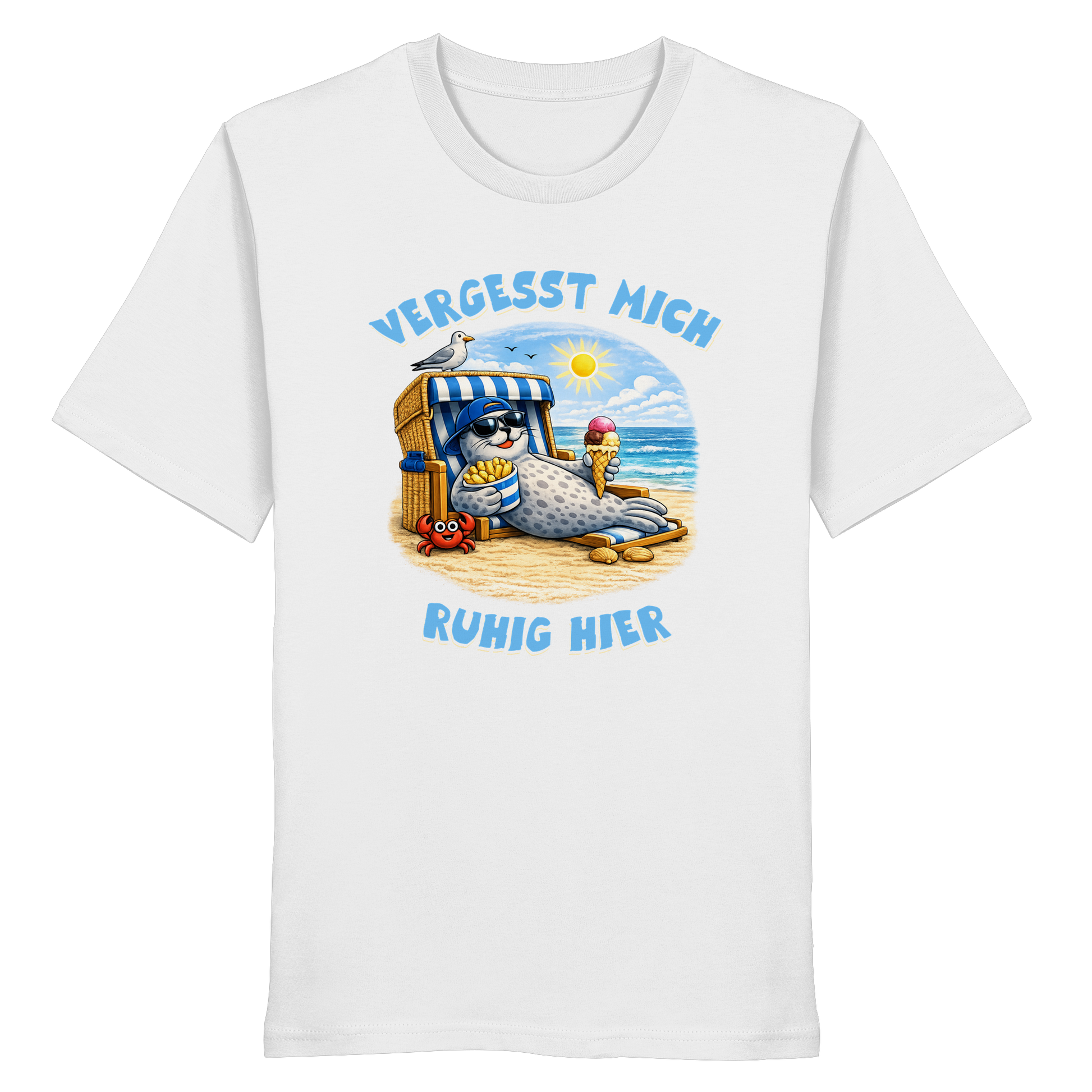 Vergesst mich ruhig hier - Nordsee-Comicdesign - Organic Shirt