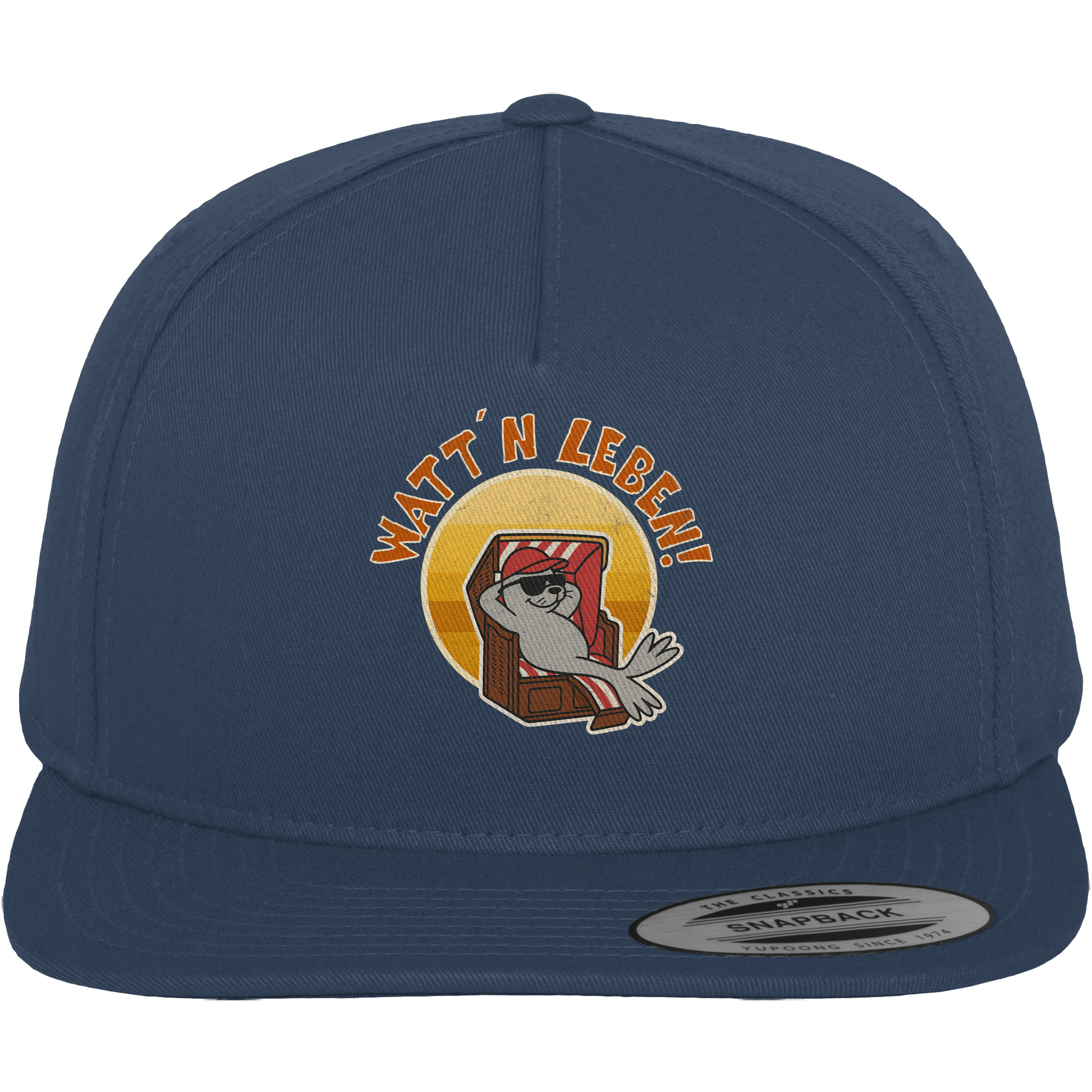 Watt´n Leben! Retro-Design Chill-Robbe im Strandkorb - Premium Snapback