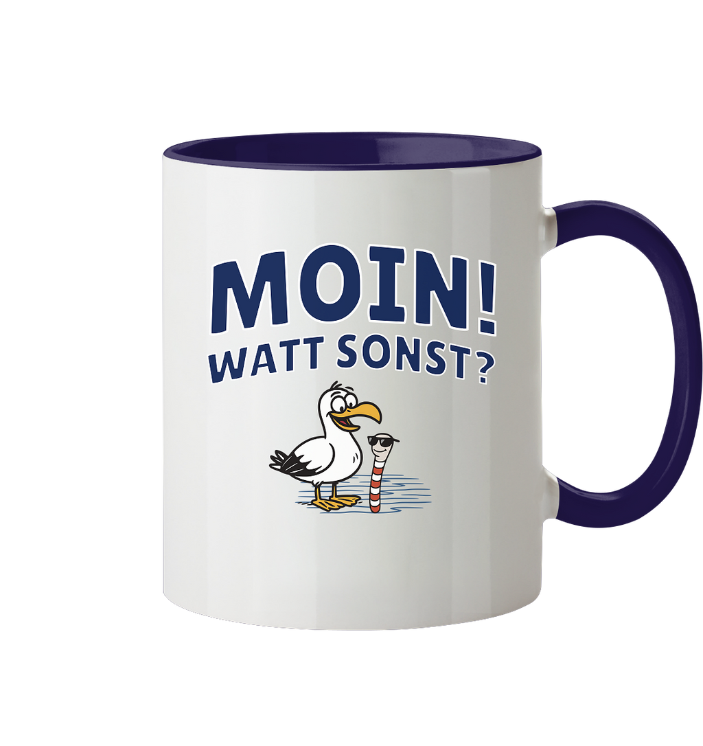 Moin! Watt Sonst? - Tasse zweifarbig