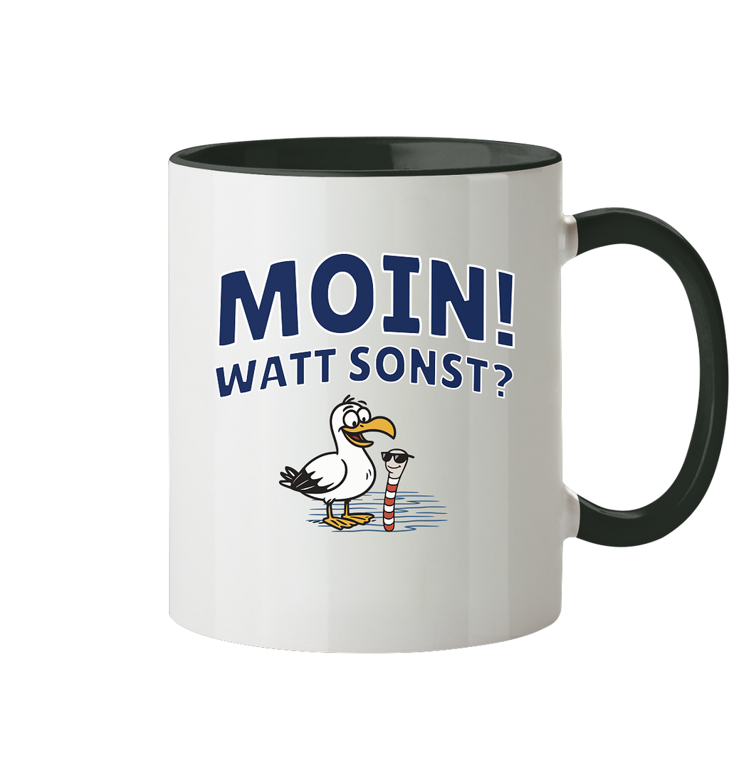 Moin! Watt Sonst? - Tasse zweifarbig