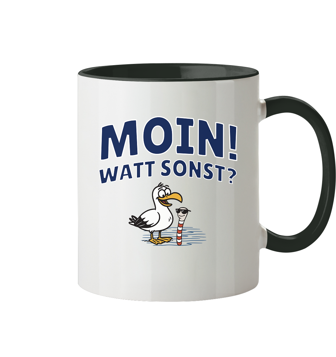 Moin! Watt Sonst? - Tasse zweifarbig