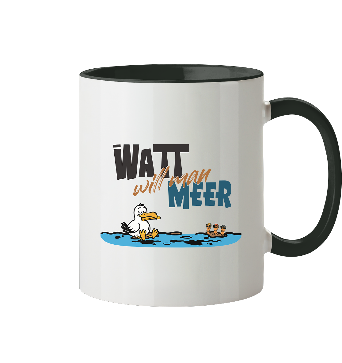 Watt will man Meer - Tasse zweifarbig