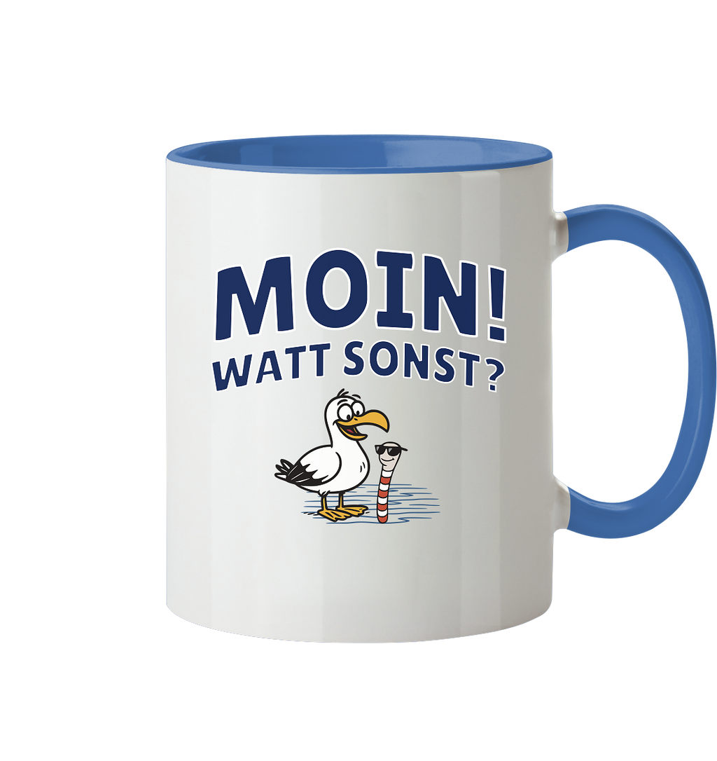 Moin! Watt Sonst? - Tasse zweifarbig
