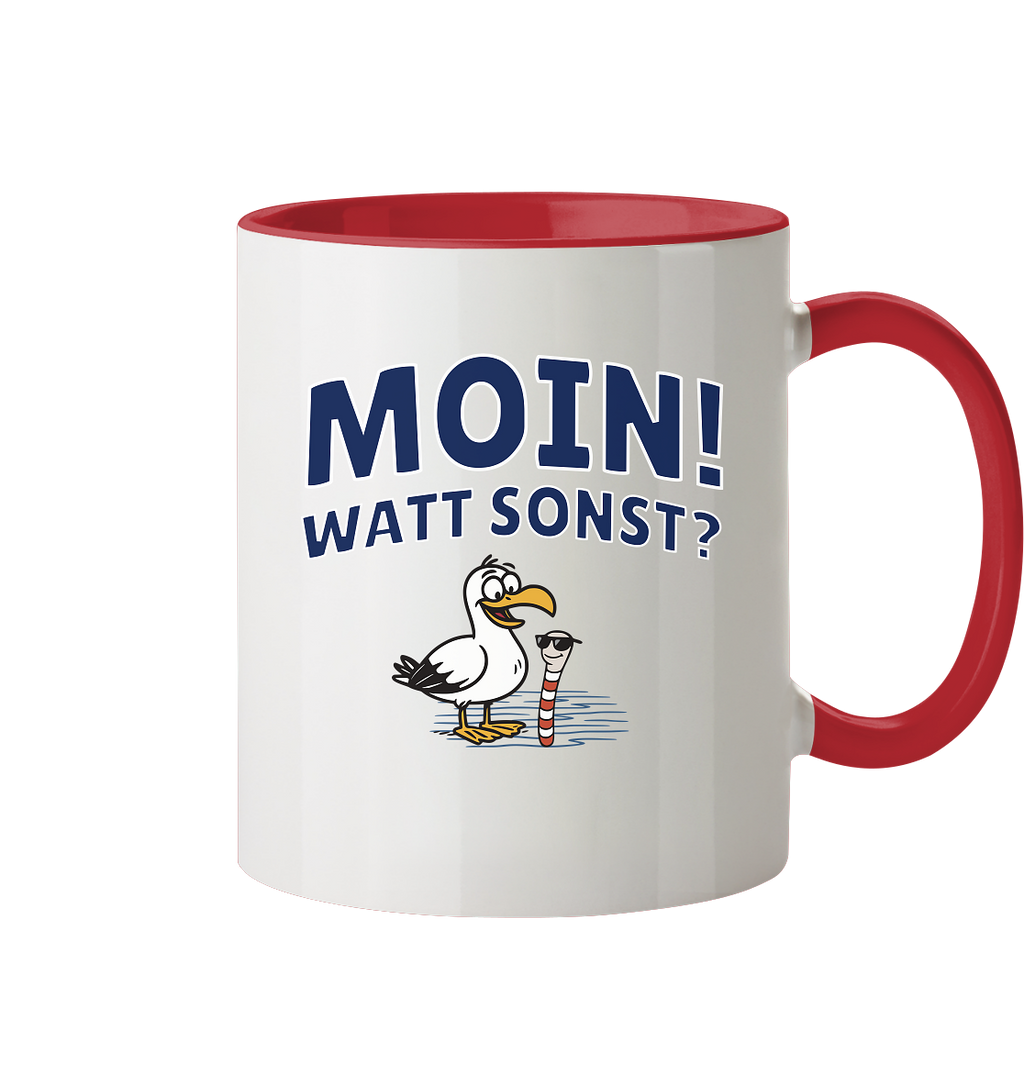 Moin! Watt Sonst? - Tasse zweifarbig