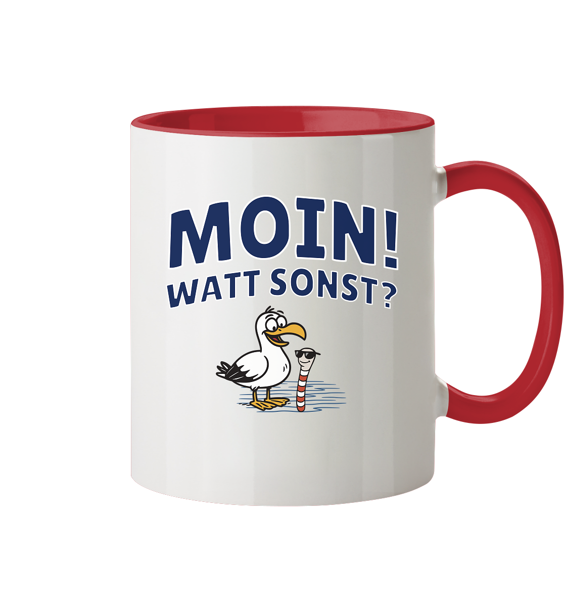 Moin! Watt Sonst? - Tasse zweifarbig