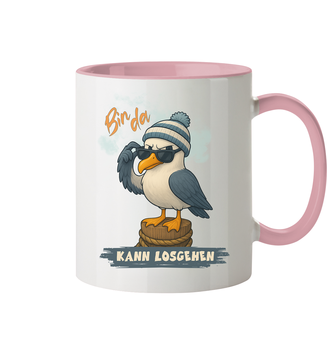 Bin da - kann losgehen - Tasse zweifarbig
