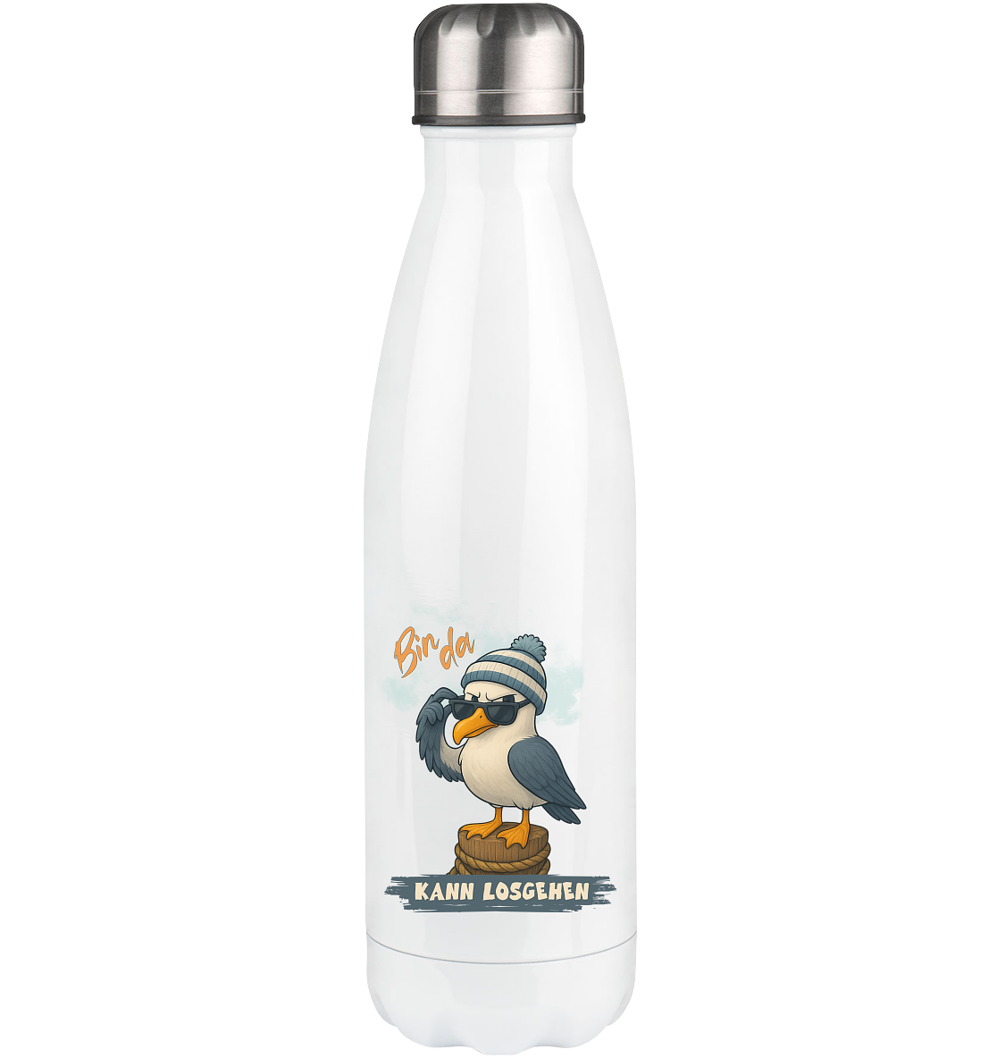 Bin da - kann losgehen - Thermoflasche 500ml
