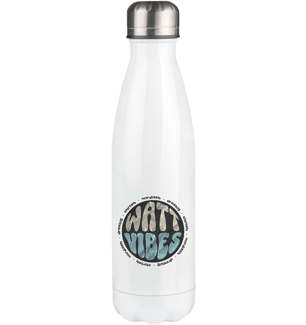 Watt Vibes, dreckig, ehrlich, nordisch - Thermoflasche 500ml
